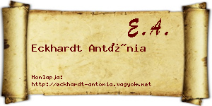 Eckhardt Antónia névjegykártya